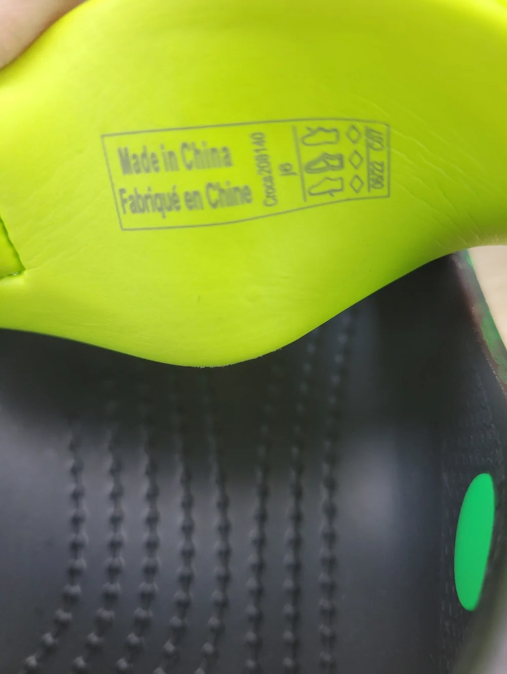 Crocs Ron English Area 54 All Terrain Clog J6 Green Cosmic Alien Graphic FLAW